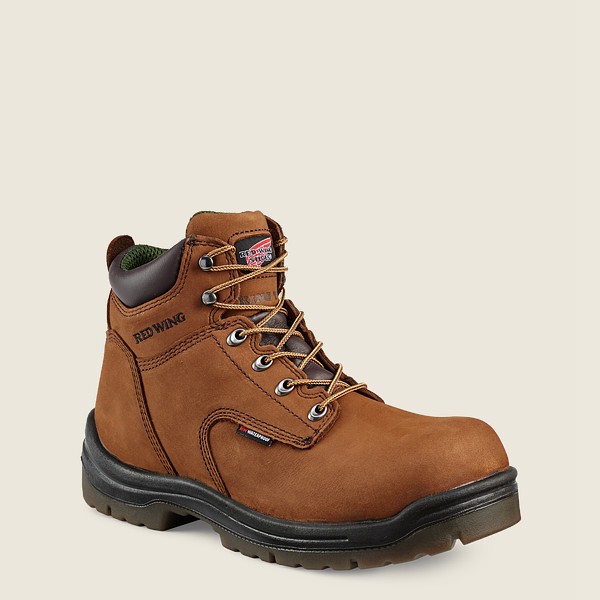 Red Wing Work Boots Mens Brown - King Toe® - 6-inch Insulated Waterproof Soft Toe - 4218073-LA